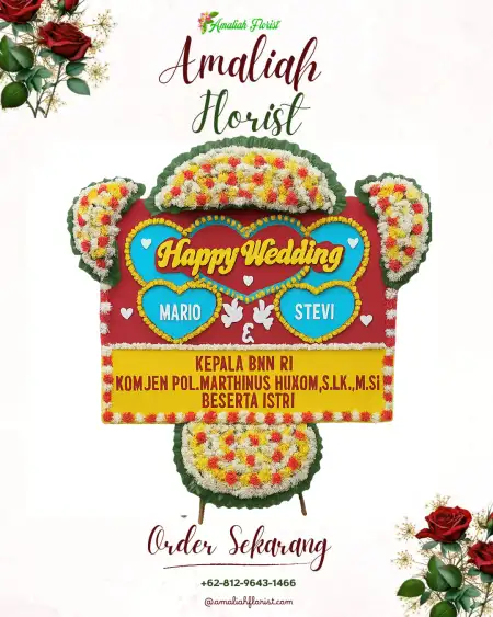 Papan Bunga Pernikahan Kalipucang Wetan